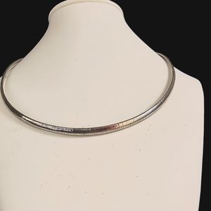 Vintage Mint 4mm Sterling Silver Omega Chain 16 Inches